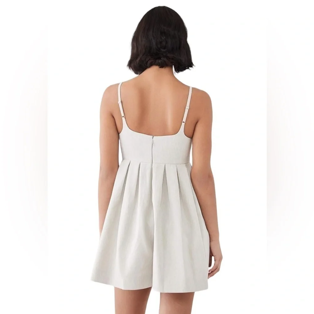 Rebecca Taylor Linen Romper Jumpsuit In Rye Size 8 NWT - Picture 15 of 16